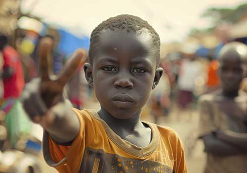 Enfants pauvre Afrique de l'Ouest